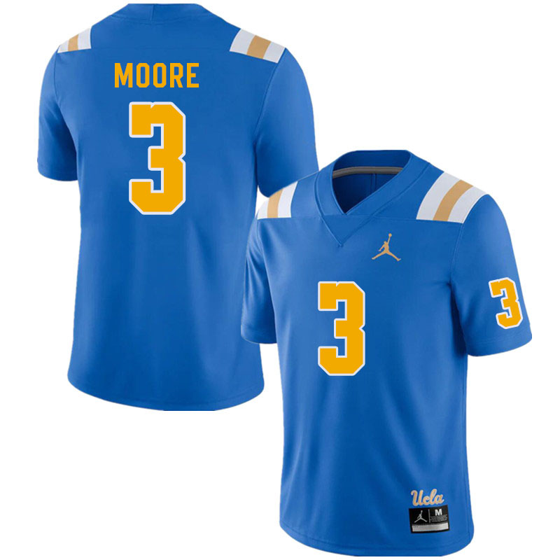 Men #3 Dante Moore UCLA Bruins College Football Jerseys Stitched Sale-Royal - Click Image to Close